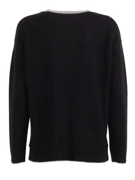 Pulovere Kangra BOXING FIT CREW NECK SWEATER WITH INLAY Black   Femei (BM 19680291) 2