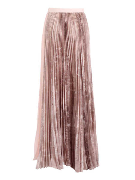 Fuste Fabiana Filippi PLEATED PRINTED SATIN WIDE LONG SKIRT Pink Femei (BM 19680321) 2