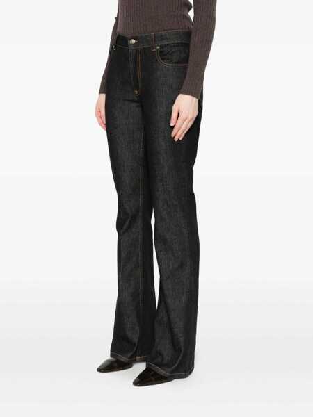Pantaloni Fabiana Filippi SLIM FIT BOOTCUT 5 POCKET JEANS WITH KNIT BACK POCKET Blue Femei (BM 19680327) 3