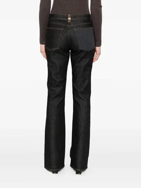 Pantaloni Fabiana Filippi SLIM FIT BOOTCUT 5 POCKET JEANS WITH KNIT BACK POCKET Blue Femei (BM 19680327) 4