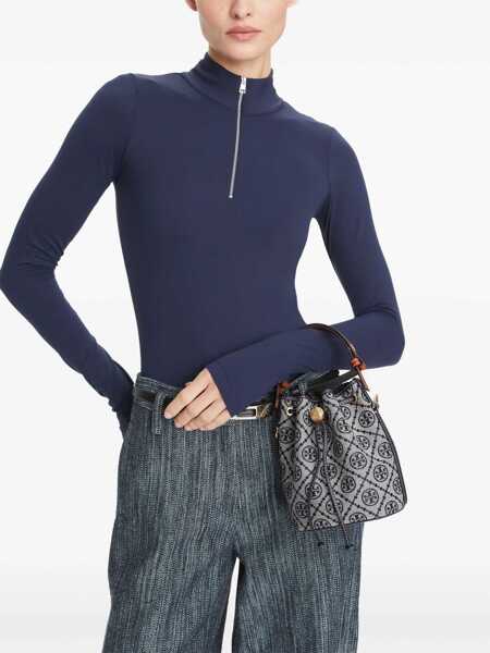 Genti de mana Tory Burch T Monogram Bucket Bag Mini BLUE Femei (BM 19680341) 3