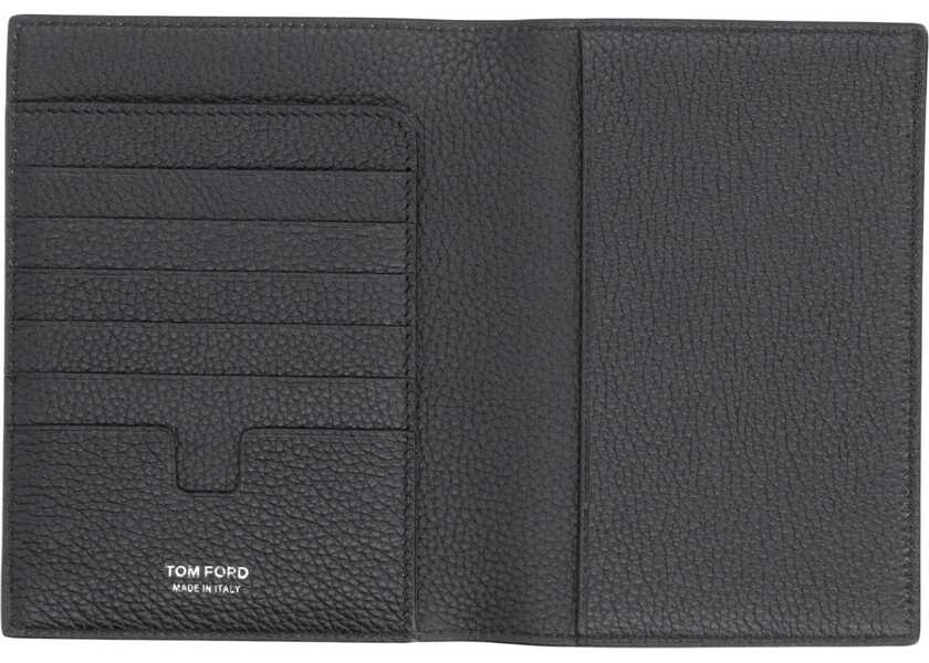 Portofele Tom Ford Passport Holder With Logo BLACK Barbati (BM 19680437) 3
