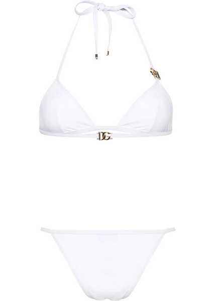 Costume de baie intregi Dolce & Gabbana Logo Bikini Swimsuit WHITE Femei (BM 19680458) 2