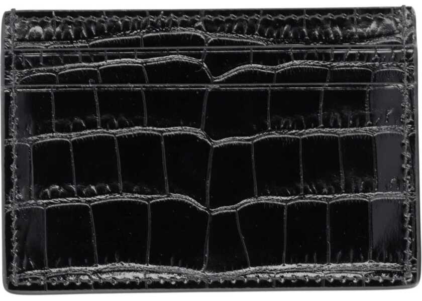 Portofele Tom Ford Leather Card Holder BLACK Barbati (BM 19680551) 2