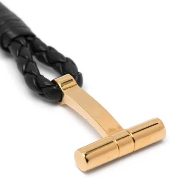 Bratari Tom Ford Braided Leather Bracelet BROWN Barbati (BM 19680563) 3