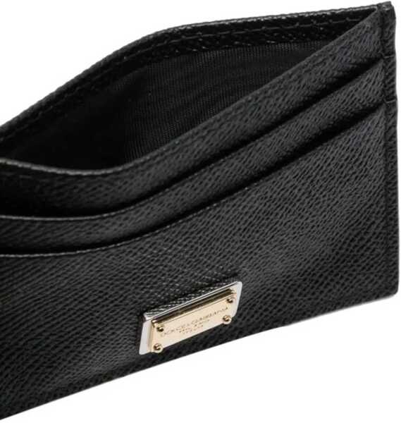 Portofele Dolce & Gabbana Leather Card Holder BLACK Femei (BM 19680566) 5