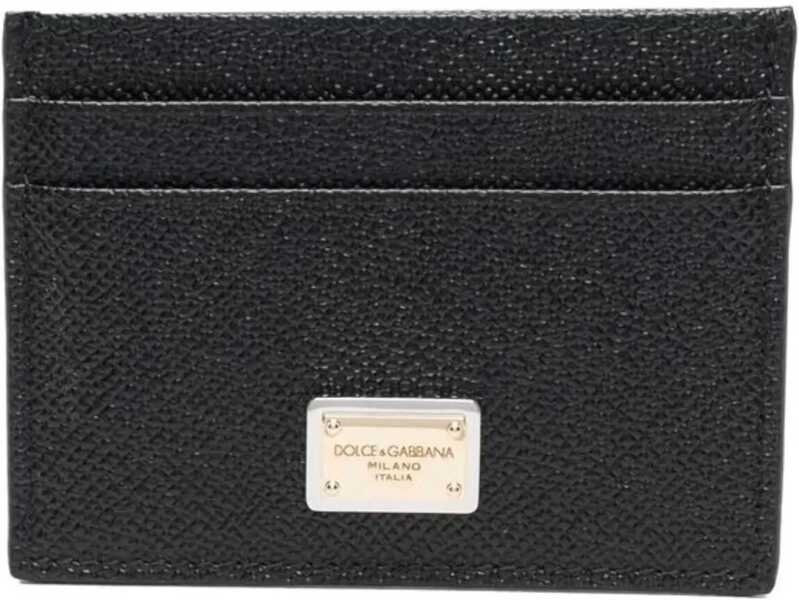 Portofele Dolce & Gabbana Leather Card Holder BLACK Femei (BM 19680566) 1