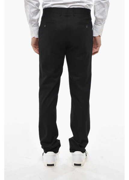 Pantaloni eleganti CORNELIANI Virgin Wool Sportswear Pants With Belt Loops Black Barbati (BM 19680773) 2