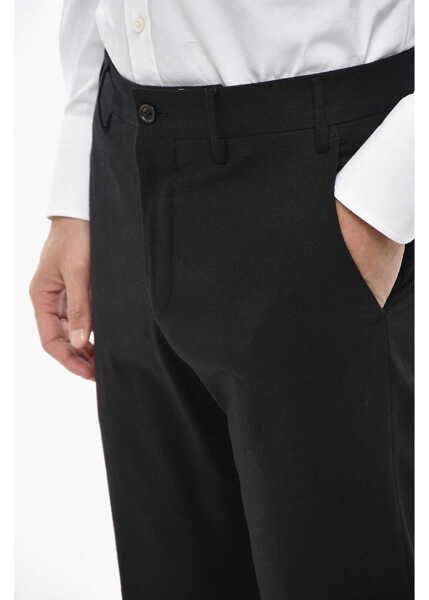 Pantaloni eleganti CORNELIANI Virgin Wool Sportswear Pants With Belt Loops Black Barbati (BM 19680773) 3