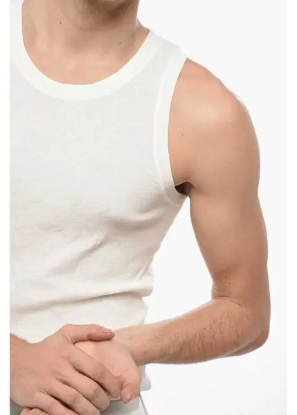 Tricouri Jil Sander Cotton Tank Top  2 T-Shirts Set White Barbati (BM 19680776) 3