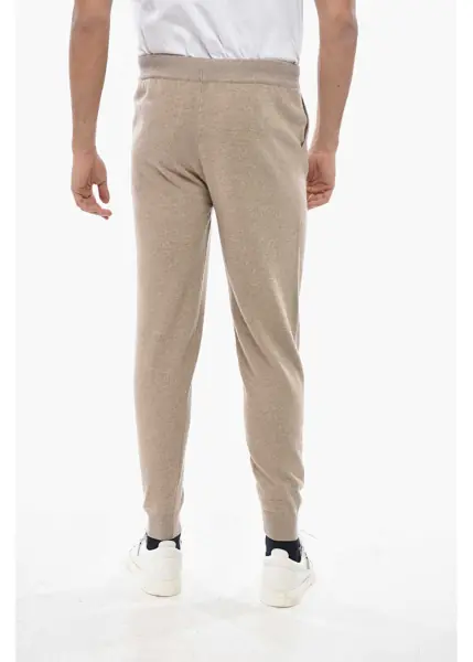 Pantaloni de trening CORNELIANI Cashmere Blend Sweatpants With Cuffs Beige Barbati (BM 19680797) 2
