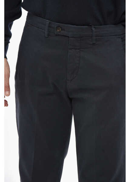 Pantaloni casual CORNELIANI Cotton Blend Chinos Pants With Belt Loops Blue Barbati (BM 19680800) 3