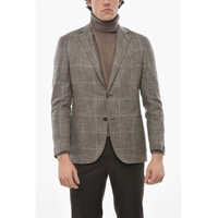 Sacouri Single Breasted Gate Blazer With Prince Of Wales Motif Barbati