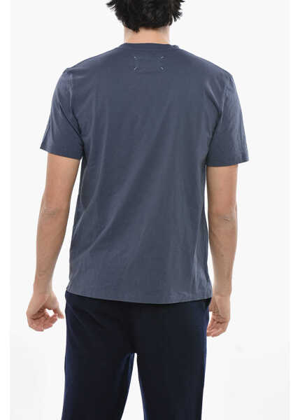 Tricouri Maison Margiela Mm1 Mm10 Cotton Crew-Neck T-Shirt Set Blue Barbati (BM 19680815) 2