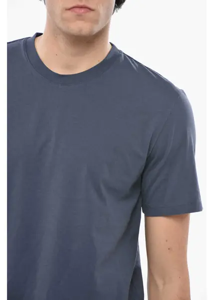 Tricouri Maison Margiela Mm1 Mm10 Cotton Crew-Neck T-Shirt Set Blue Barbati (BM 19680815) 3