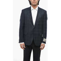Sacouri Cc Collection Tartan Patterned Right Wool Blazer Barbati