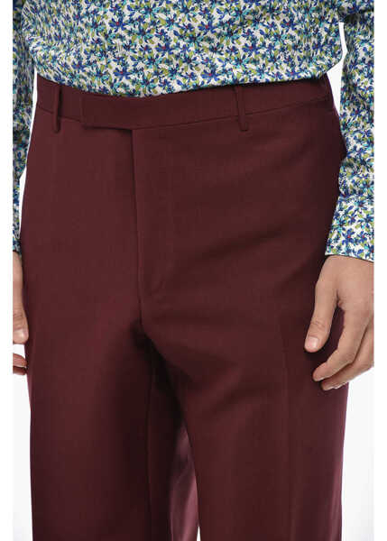 Pantaloni eleganti CORNELIANI Cc Collection 4-Pocketed Pants With Hidden Closure Burgundy Barbati (BM 19680839) 2
