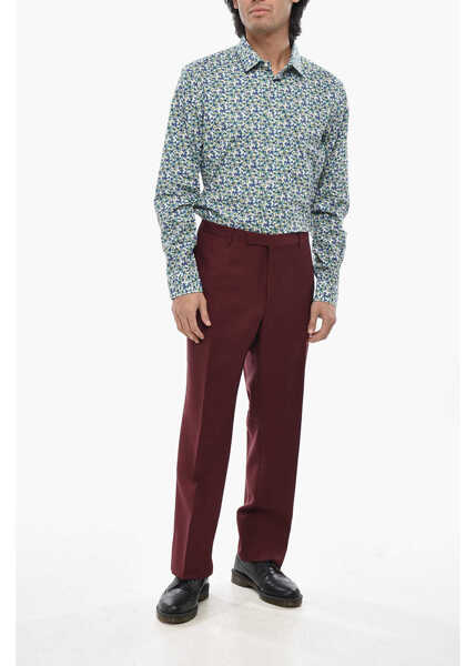 Pantaloni eleganti CORNELIANI Cc Collection 4-Pocketed Pants With Hidden Closure Burgundy Barbati (BM 19680839) 3