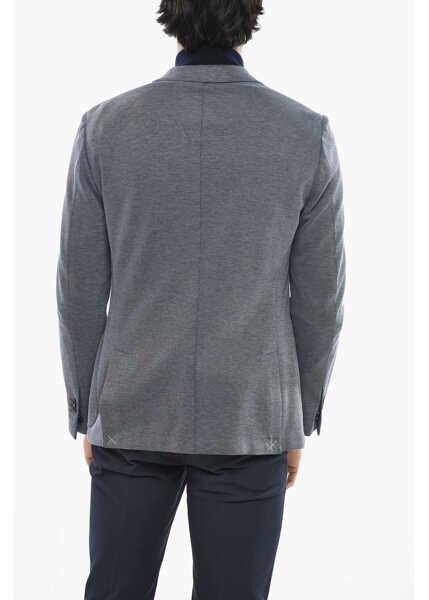 Sacouri CORNELIANI Unlined Cotton Sportswear Single Breasted Blazer Light Blue Barbati (BM 19680842) 2