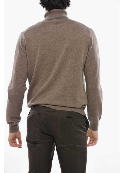 Pulovere CORNELIANI Cc Collection Turtleneck Cashmere Blend Sweater Brown Barbati (BM 19680890) 2