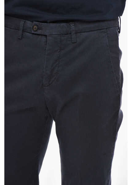 Pantaloni casual CORNELIANI Cotton Blend Chinos Pants With Belt Loops Blue Barbati (BM 19680908) 3