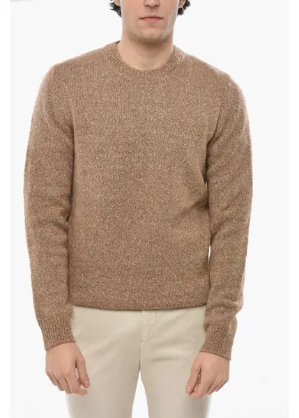 Pulovere casual CORNELIANI Crew Neck Alpaca Blend Pullover Beige Barbati (BM 19680917) 1