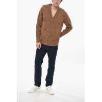 Pulovere Burberry pentru Barbati - Pulovere Burberry Wool Blend V-Neck Sweater Brown Barbati (BM 19680923) - B-mall.ro
