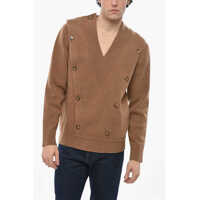 Pulovere Wool Blend V-Neck Sweater Barbati