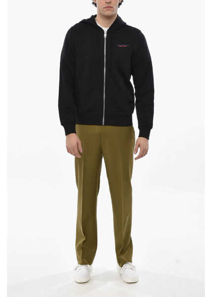 Bluze de trening Diesel Brushed Cotton Full Zip Hoodie Black Barbati (BM 19680929) 4