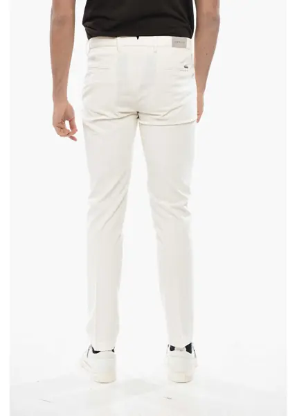 Pantaloni casual CORNELIANI Corduroy Chinos Pants With Belt Loops White Barbati (BM 19680938) 2