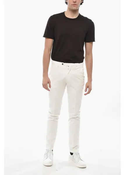Pantaloni casual CORNELIANI Corduroy Chinos Pants With Belt Loops White Barbati (BM 19680938) 4