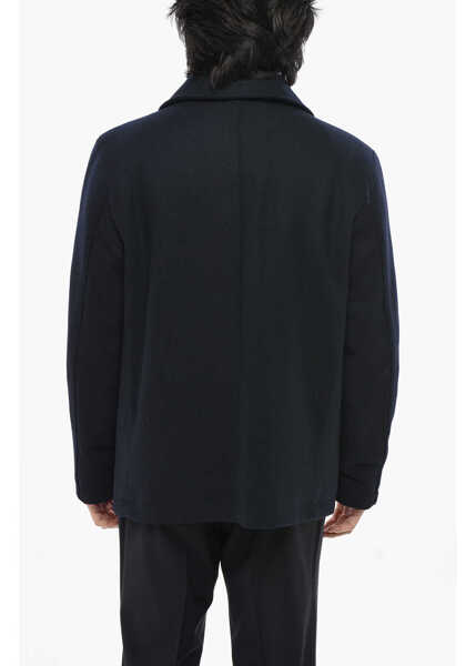 Paltoane CORNELIANI Cc Collection Double-Breasted Short Coat With Removable Ches Blue Barbati (BM 19680947) 2