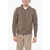CORNELIANI Cc Collection Cashmere Blend Full Zip Sweater With Hood Brown