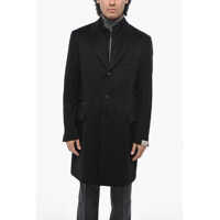 Paltoane Solid Color Cashmere Coat With Removable Chest-Piece Barbati