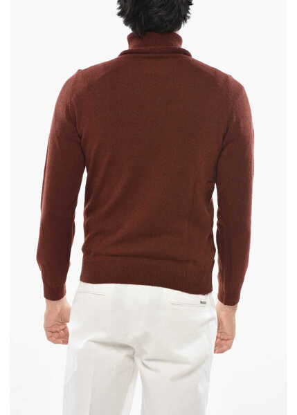 Pulovere CORNELIANI Turtleneck Cashmere Blend Sweater Red Barbati (BM 19680965) 2