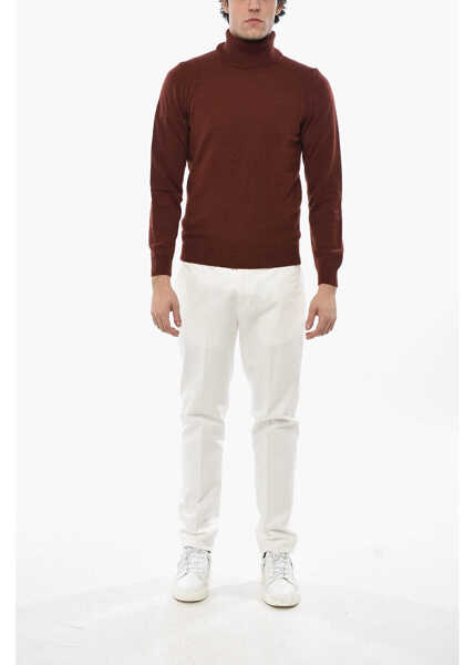 Pulovere CORNELIANI Turtleneck Cashmere Blend Sweater Red Barbati (BM 19680965) 4