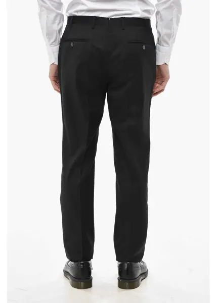 Pantaloni eleganti CORNELIANI 4-Pocketed Virgin Wool Pants With Belt Loops Black Barbati (BM 19680977) 2