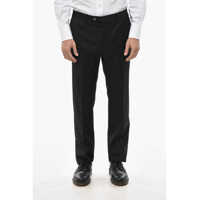 Pantaloni eleganti 4-Pocketed Virgin Wool Pants With Belt Loops Barbati