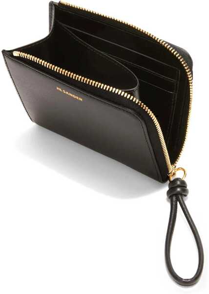 Portofele Jil Sander Leather Card Holder BLACK Femei (BM 19681082) 2