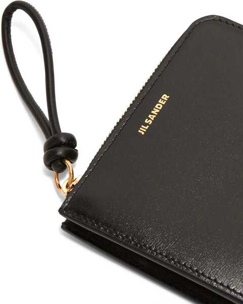 Portofele Jil Sander Leather Card Holder BLACK Femei (BM 19681082) 3