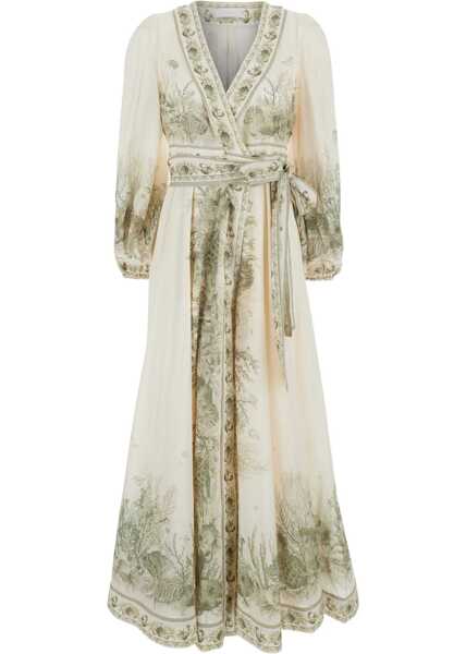 Rochii casual ZIMMERMANN Wonderlust Wrap Midi Dress MULTICOLOUR Femei (BM 19681091) 1