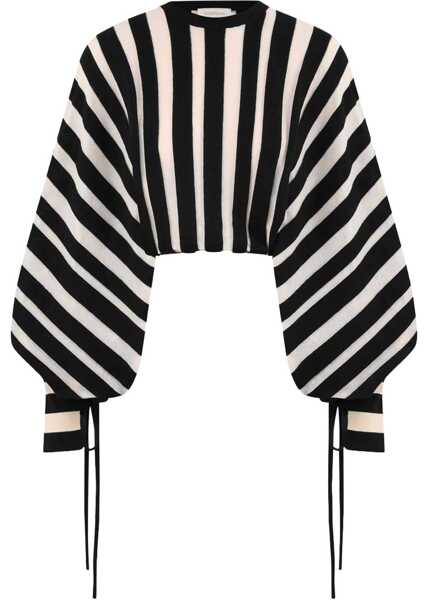 Pulovere casual ZIMMERMANN Jersey Rebellion Drawn BLACK Femei (BM 19681103) 1