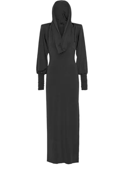 Rochii casual ROTATE Birger Christensen Long Dress With Hood BLACK Femei (BM 19681130) 1