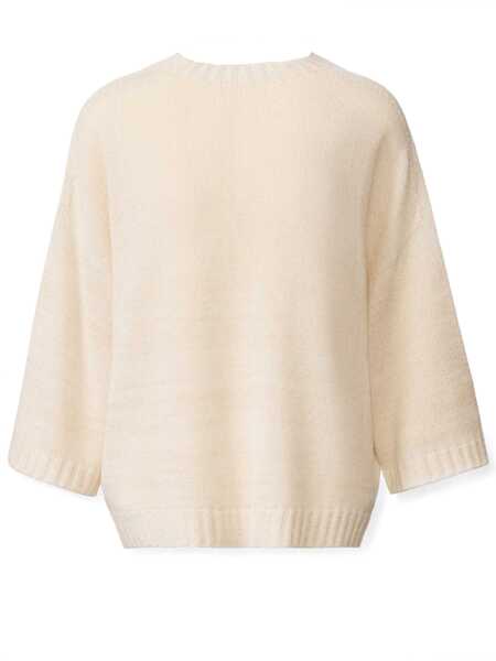 Pulovere casual Fabiana Filippi Wool Jersey. IVORY Femei (BM 19681142) 2