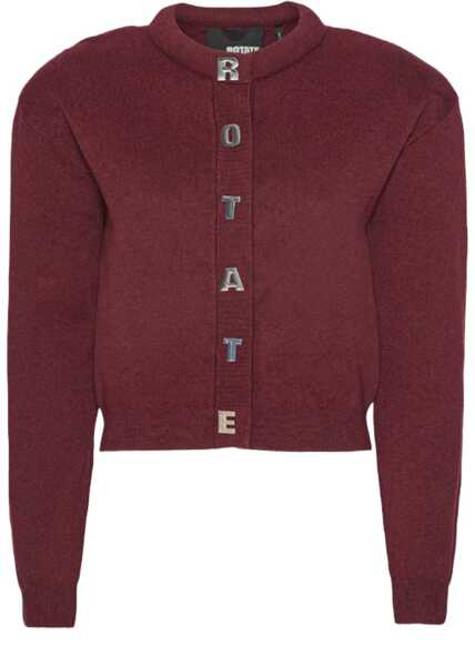 Cardigane ROTATE Birger Christensen Cardigan Con Lettere BORDEAUX Femei (BM 19681157) 1