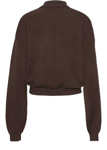 Tricouri Polo ROTATE Birger Christensen Polo With Logo BROWN Femei (BM 19681166) 2