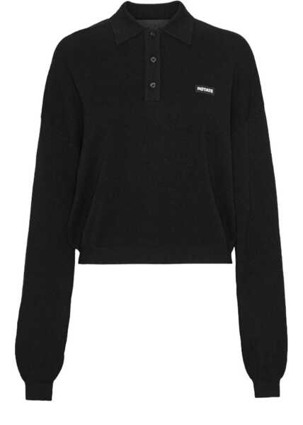 Tricouri Polo ROTATE Birger Christensen Polo With Logo BLACK Femei (BM 19681187) 1