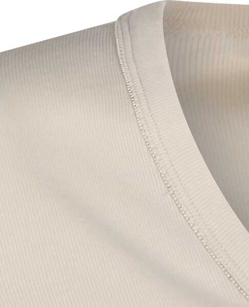 Tricouri Fabiana Filippi Cotton T-Shirt IVORY Femei (BM 19681196) 3