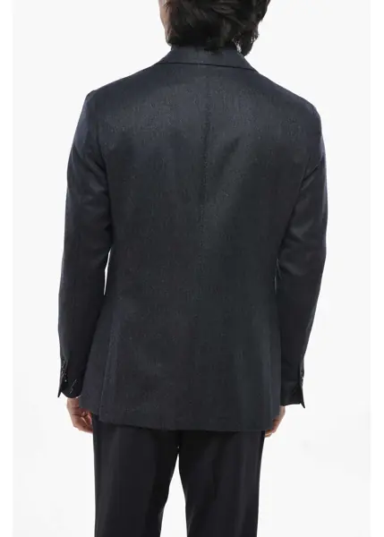 Sacouri CORNELIANI Virgin Wool Sportswear Blazer With Removable Knitted Chest P Blue Barbati (BM 19681271) 2