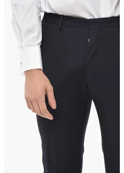 Pantaloni eleganti CORNELIANI Cc Collection Stretch Fabric 4-Pocketed Pants Blue Barbati (BM 19681274) 3